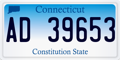 CT license plate AD39653