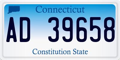 CT license plate AD39658