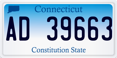 CT license plate AD39663