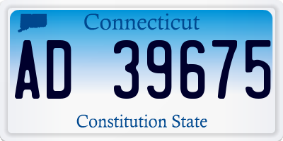 CT license plate AD39675