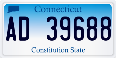 CT license plate AD39688