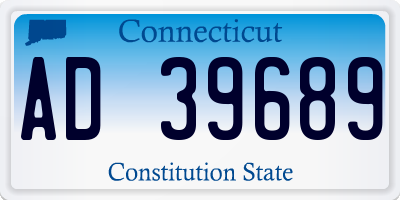 CT license plate AD39689