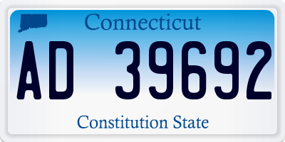 CT license plate AD39692