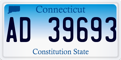 CT license plate AD39693