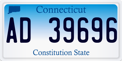 CT license plate AD39696