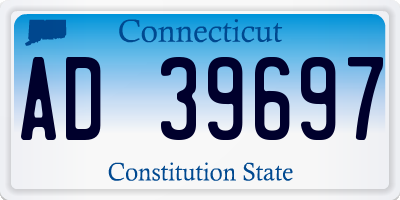 CT license plate AD39697