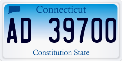 CT license plate AD39700