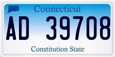 CT license plate AD39708