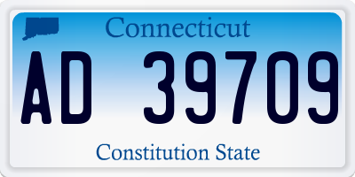 CT license plate AD39709