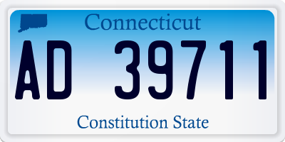 CT license plate AD39711