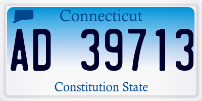 CT license plate AD39713