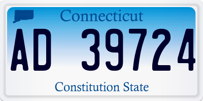 CT license plate AD39724