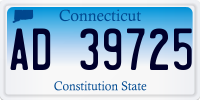 CT license plate AD39725