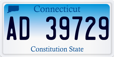 CT license plate AD39729
