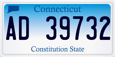 CT license plate AD39732