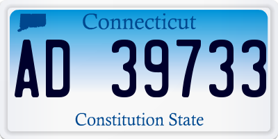CT license plate AD39733