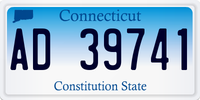 CT license plate AD39741