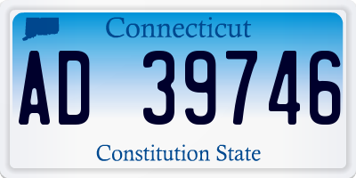 CT license plate AD39746