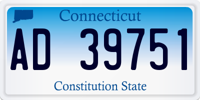 CT license plate AD39751