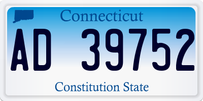 CT license plate AD39752