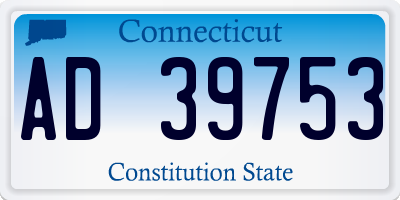 CT license plate AD39753
