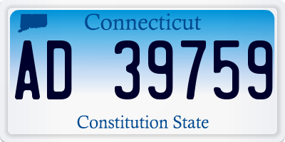 CT license plate AD39759