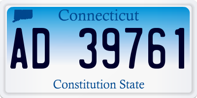 CT license plate AD39761