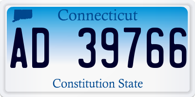 CT license plate AD39766