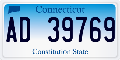 CT license plate AD39769
