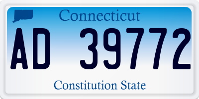 CT license plate AD39772