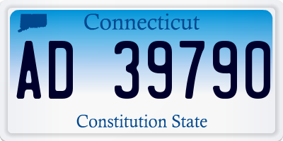 CT license plate AD39790