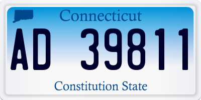 CT license plate AD39811
