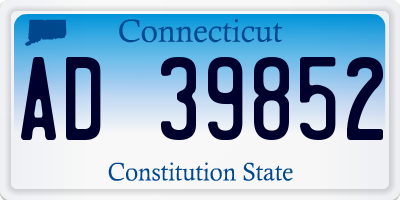 CT license plate AD39852