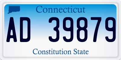 CT license plate AD39879