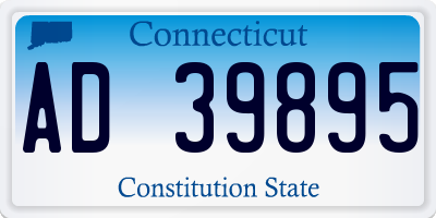 CT license plate AD39895