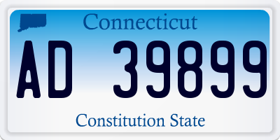CT license plate AD39899