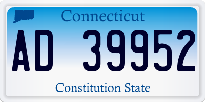 CT license plate AD39952