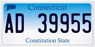 CT license plate AD39955