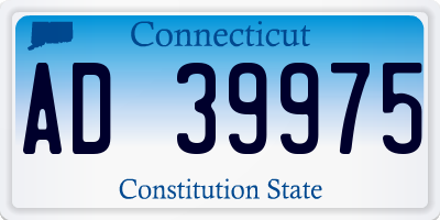 CT license plate AD39975