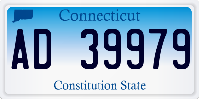 CT license plate AD39979