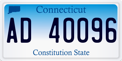CT license plate AD40096
