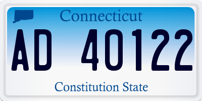 CT license plate AD40122