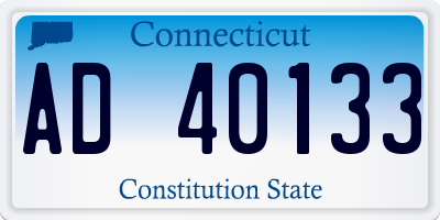 CT license plate AD40133