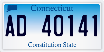 CT license plate AD40141