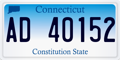 CT license plate AD40152