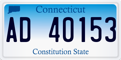 CT license plate AD40153