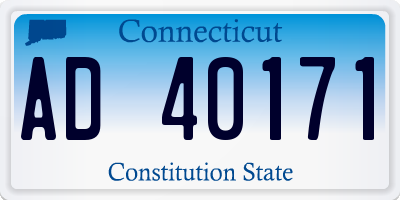 CT license plate AD40171