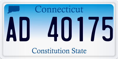 CT license plate AD40175