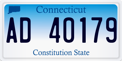 CT license plate AD40179