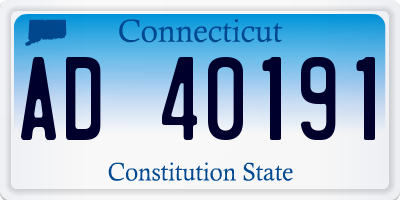 CT license plate AD40191